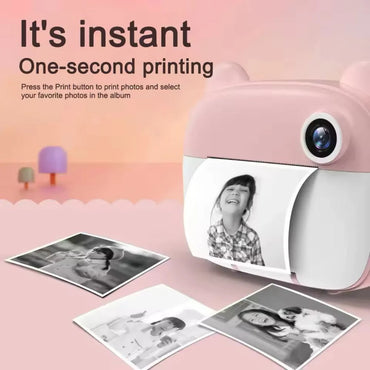 Kids Camera Instant Print Thermal Printer Video Toys for Gift