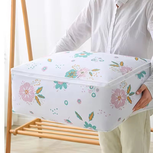 Premium PEVA Zip Storage Bag 60×40×25Cm – Waterproof Clothes & Quilt Organizer