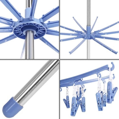 3-Tier Foldable Clothes Drying Rack – Collapsible Garment Stand for Towels, Baby Clothes & Socks