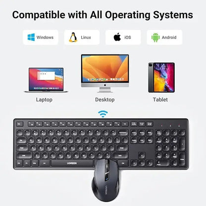 UGREEN Wireless 2.4G Keyboard & Mouse Combo - 35740