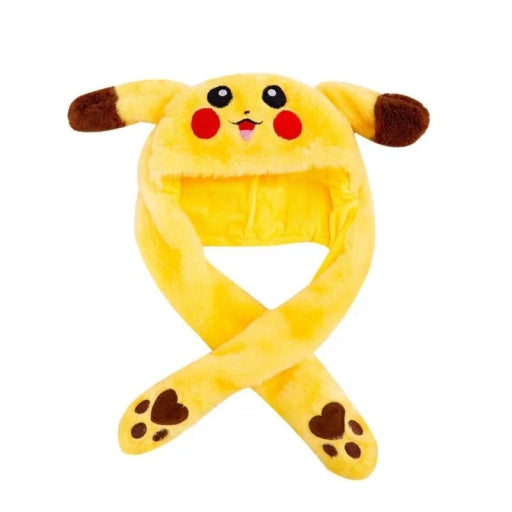 Bunny Hat Light up Cute Plush Pikachu Hat Moving Ears with Colorful Led Random Clrs