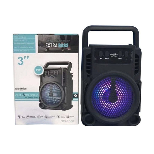 Bluetooth Wireless Speaker GTS-1360 Wireless Portable Speaker with Extra Bass 3 Inches