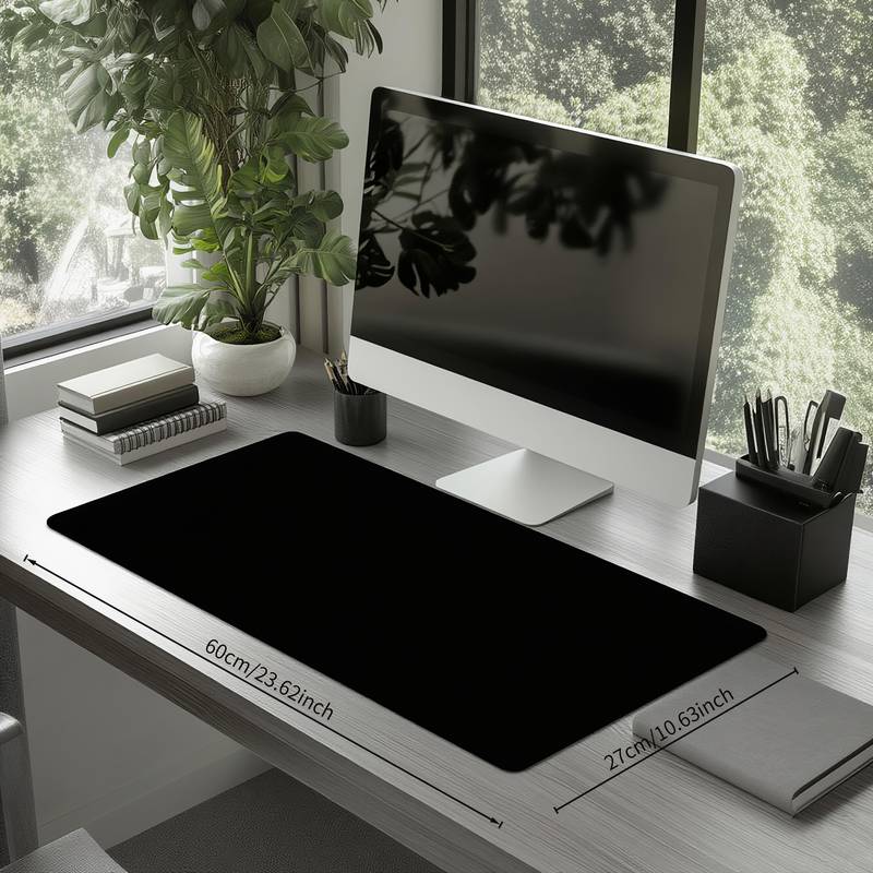 Faux Leather Desk Mats and Mouse Pads - High-Quality Non-Slip Surface, Washable Rectangular Computer