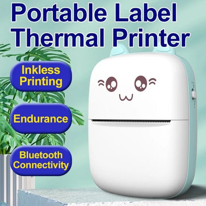 Portable Thermal Printer MINI Wirelessly Photo Label Memo Wrong Question Printing with USB Cable Imp