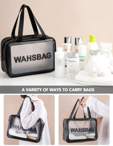 Clear Toiletry Bag, Waterproof Makeup Bag PVC Zippered Cosmetic Bag –Set Of 3