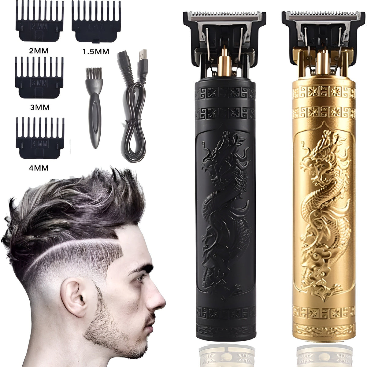 Premium Vintage T9 Steel Body Hair Clipper, Stylish Design Professional Trimmer for Men & Women