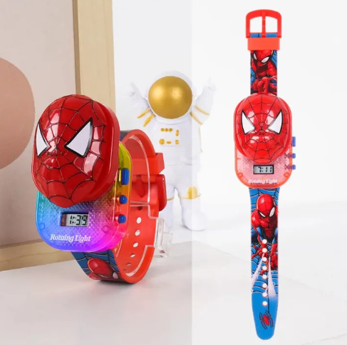 Kids Light & Music Digital Watch - Spiderman Iron Man Cartoon Anime Toy Gift