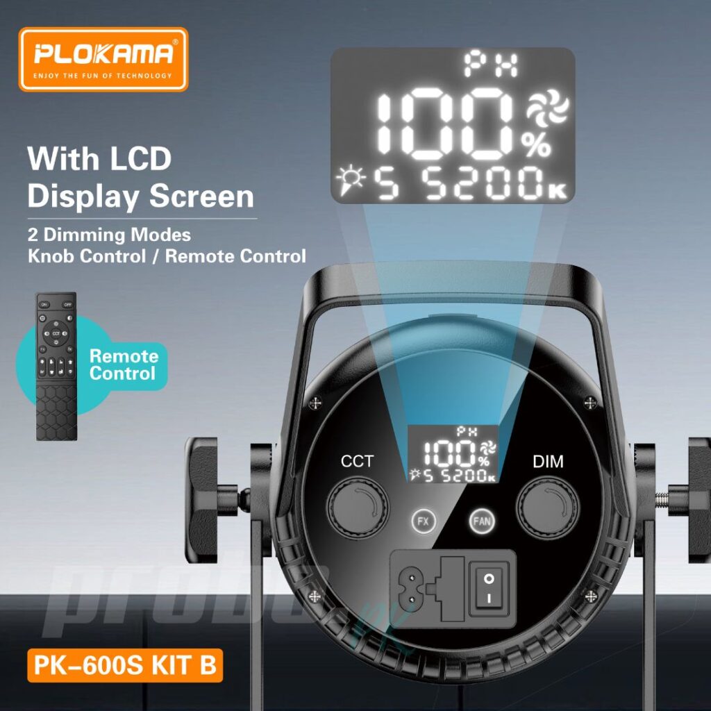 Plokama PK-600S-B Professional Softbox Lighting & Tripod Kit (300W)