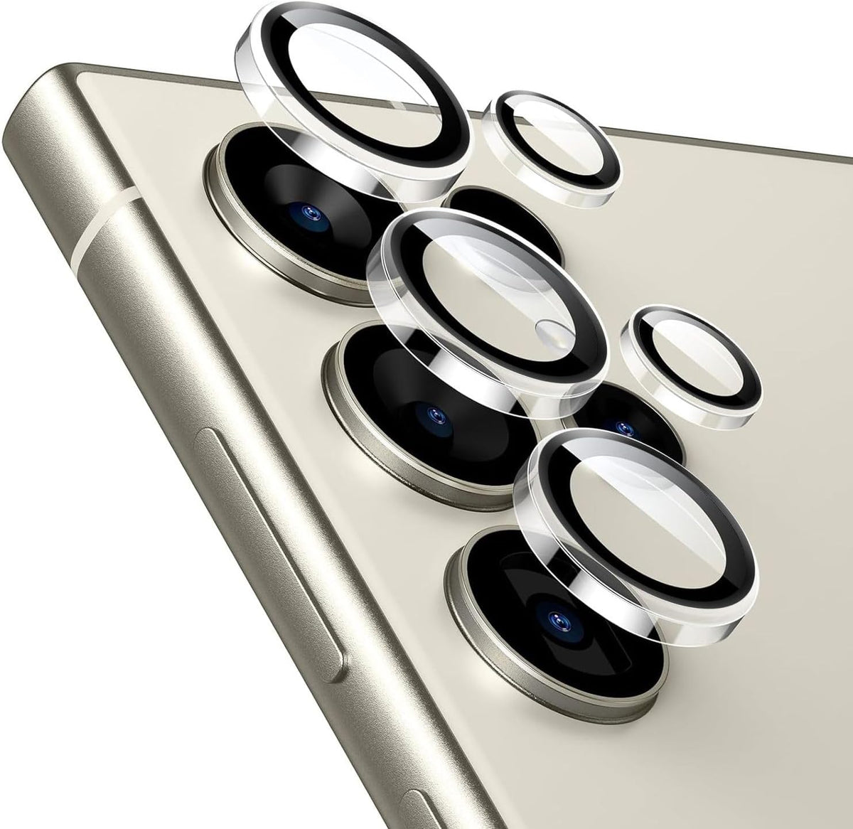 WiWU LG-011 Puro Classic Camera Lens Guard for Samsung Galaxy S25 Ultra / S26 Ultra - Clear