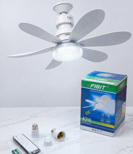 FIBIT 2-in-1 Smart Ceiling Fan with LED Light & Remote Control (40W)