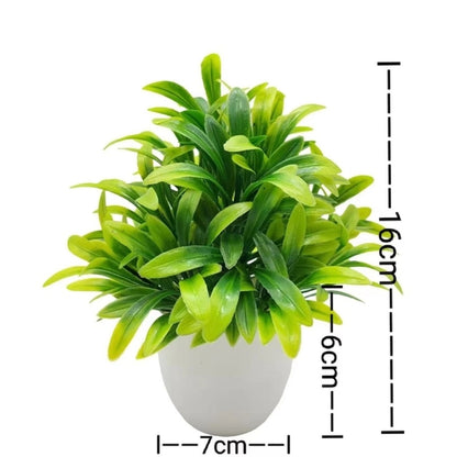 Artificial Plants with Plastics Pots Perfect Greenery for Home DecorationsOffice Desk Living Room