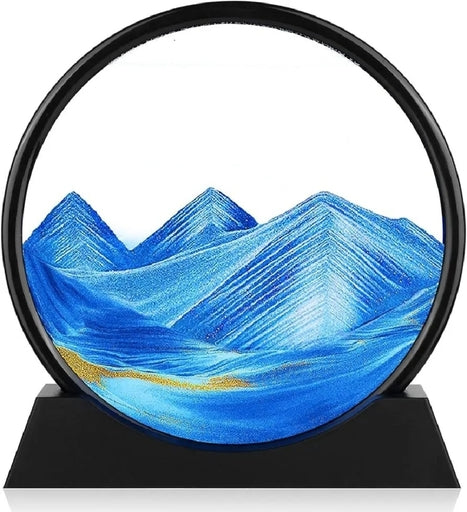 3D Moving Sand Art Picture Deep Sea Sandscape Flowing Sand Frame Home Office Decor SMT