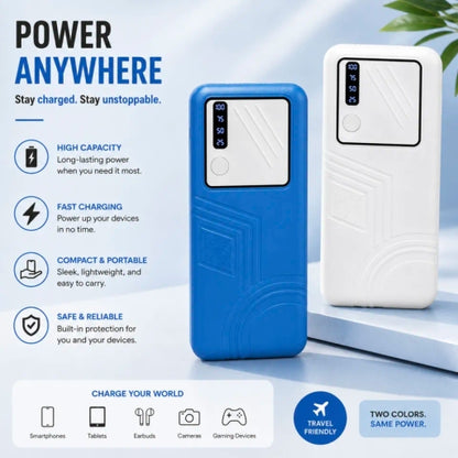 40000MAh Digital Power Bank with LED Display & USB Ports