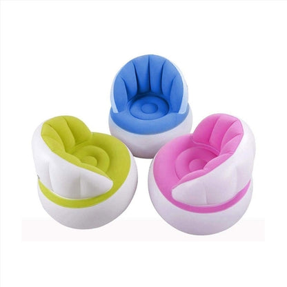 Kids Inflatable Sofa Chair with Backrest & Foot Air Pump with Hose