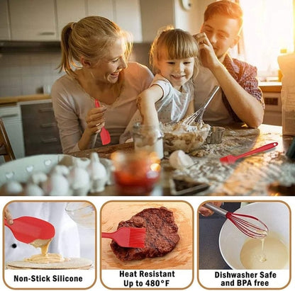 Silicone Set 5Pcs Spoon Set Kitchenware Cutlery