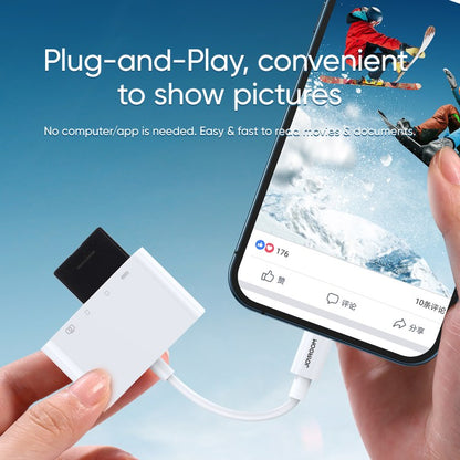 Joyroom S-H142 Lightning to USB OTG 4 in 1 Card Reader