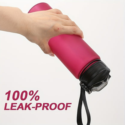 Grinkwell 26Oz Frosted Sports Water Bottle - Leakproof, BPA-Free PC with Silicone Straw