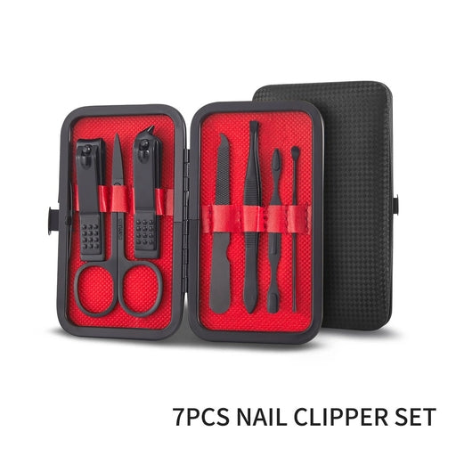 7 In 1 Pcs Manicure and Pedicure Set Black Color