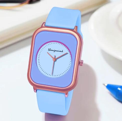 Casual Fashion Simple Personality Literal Women Silicone Quartz Watch