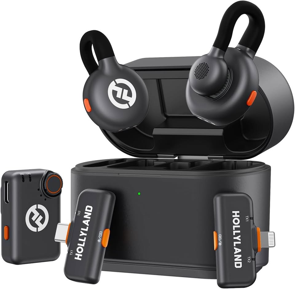 Hollyland Lark M2S Ultimate Combo (Camera RX+USB-C RX+Lightning RX) Wireless Lavalier Microphone