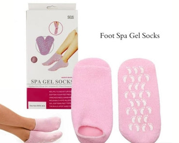 2Pcs Silicone Feet Care Socks Moisturizing Gel Heel Thin Socks with Hole Cracked Foot Skin Care