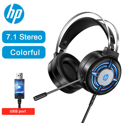 HP H120 7.1 Stereo Surround USB 2.0 Plug Gaming Headset with Microphone