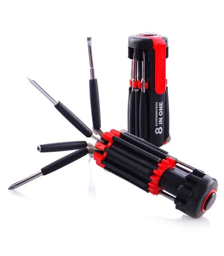 8 In 1 Multi Screwdriver with LED Torch Tool Set