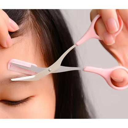 Eyebrow Trimmer Scissor with Comb Facial Hair Removal Makeup Tool Grooming Shaping Shaver Cosmetic