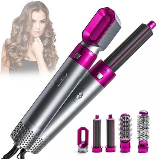 5 In 1 Hair Blower Hot Air Brush, Electric Hair Comb Rotating Hot Air Brush for All Hairstyle