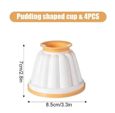 Traditional Jelly, Pudding Moulds with Lid-4 Pcs Set