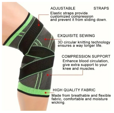 Ergonomic Elastic Knee Support: Adjustable Compression Non-Slip Braces for Workout & Joint Relief