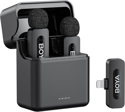 BOYA BY-V3 2.4 GHz Dual-Channel Wireless Microphone for iPhone