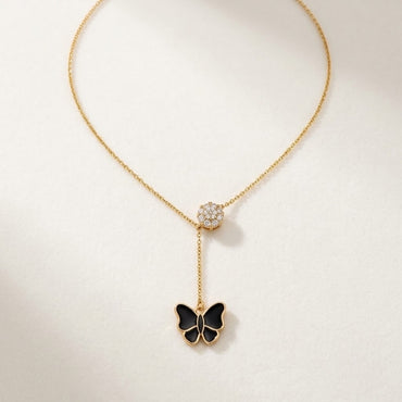 The Noir Papillon Gold Chain
