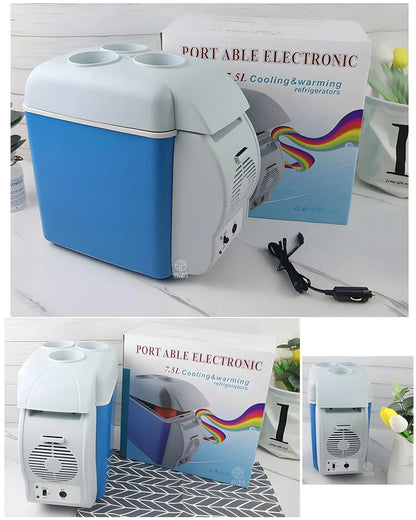 Portable 7.5L 12V Car Refrigerator, Cooling and Heating, Suitable for Home and Car Use