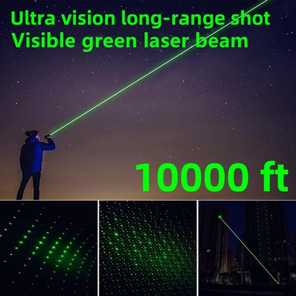 High Power Rechargeable Long Distance Military Grade Green Laser 303 Pointer Set Laser Pointer