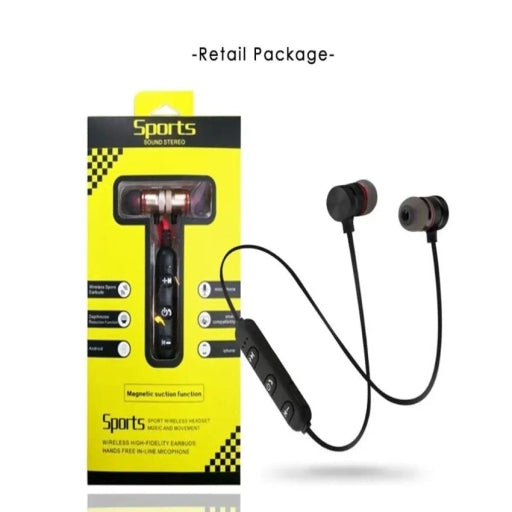Bluetooth Wireless Headset Sports Neckband Magnetic Earphone Headphone for All Phones