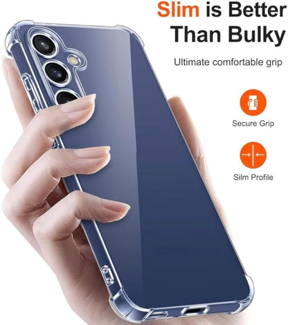 Clear Case for Samsung Galaxy S25 FE 5G (Not for Samsung Galaxy S25), Ultra Transparent Shockproof Silicone Protective Case with Reinforced Corners Clear Thin Soft TPU Bumper Cover