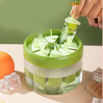 8 Pieces Ice Cream Molds Reusable Popsicle Mold Set Homemade Household Food Grade Plastic Ice Cream Mold Popsicle Ice Lolly Mold Kitchen Ice Pop Molds