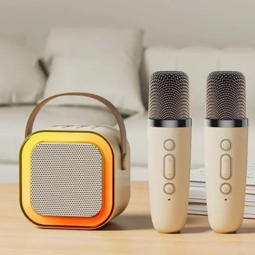 Portable K12 Bluetooth Karaoke Speaker with Wireless Mic, Portable PA System for Home & Family Fun