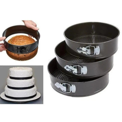 3Pcs Round Shape Cake Mould 16Cm, 18Cm, 20Cm
