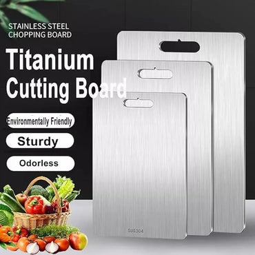 Premium Thickened Stainless Steel Cutting Board | Antibacterial & Mildew-Proof Dough Kneading Board