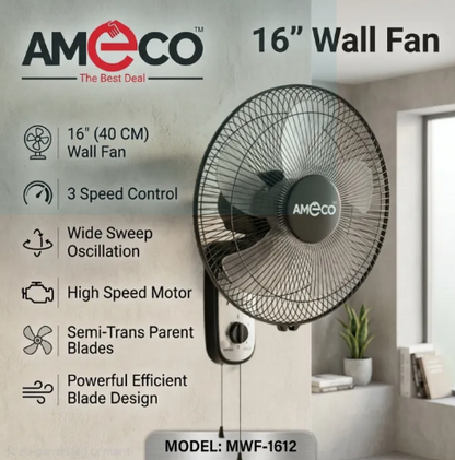 Wall Fan 16 Inch 5 Blade
