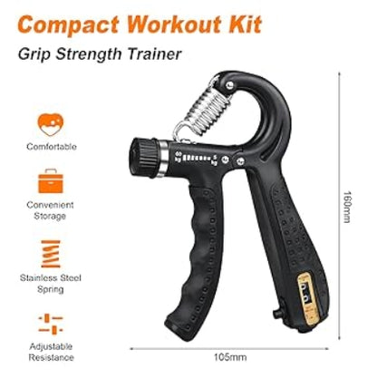 5PCS Hand Gripper Set – Finger, Wrist & Forearm Strength Trainer for Gym & Muscle Recovery