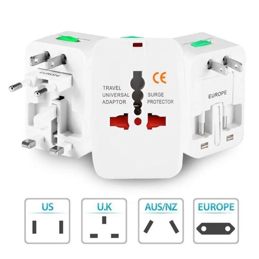 All in One Universal International Plug Adapter World Travel AC Power Charger Adaptor with AU US UK