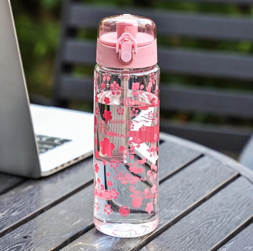 Cute Sun & Flower BPA-Free Water Bottle – Large Capacity Leakproof Sports & Travel Tumbler