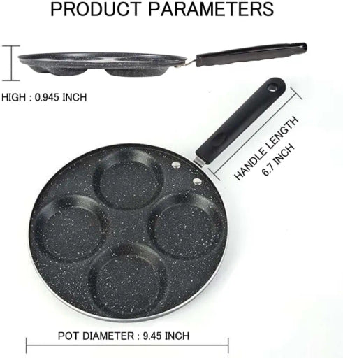 Nonstick Aluminum Egg Frying Pan, 4-Cup, Easy to Clean, Suitable for Omelettes,