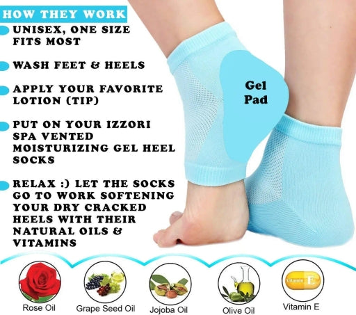 Heel Pain Relief Silicone Gel Heel Socks