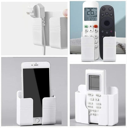 Wall Mount Phone Holder Self-Adhesive Wall Beside Organizer Storage Box Plastic Charging Phone Stand