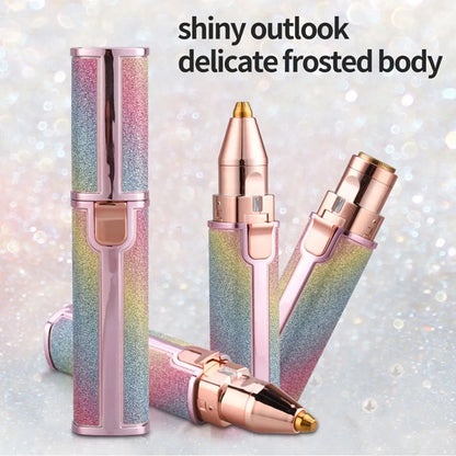 2-In-1 Mini Electric Epilator & Hair Remover | Rechargeable Facial & Body Hair Trimmer