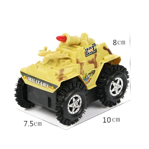 Military Tank Tumbling Tank, Bump and Go Action Toy Car for Kids